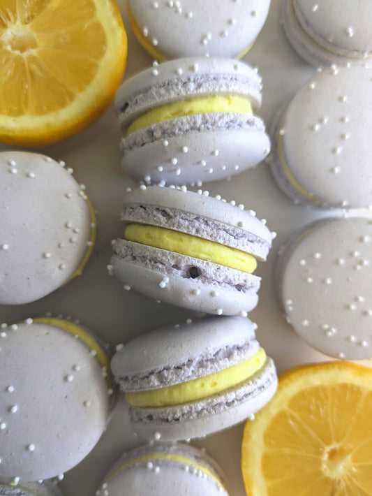 Lemon Lavender Macarons